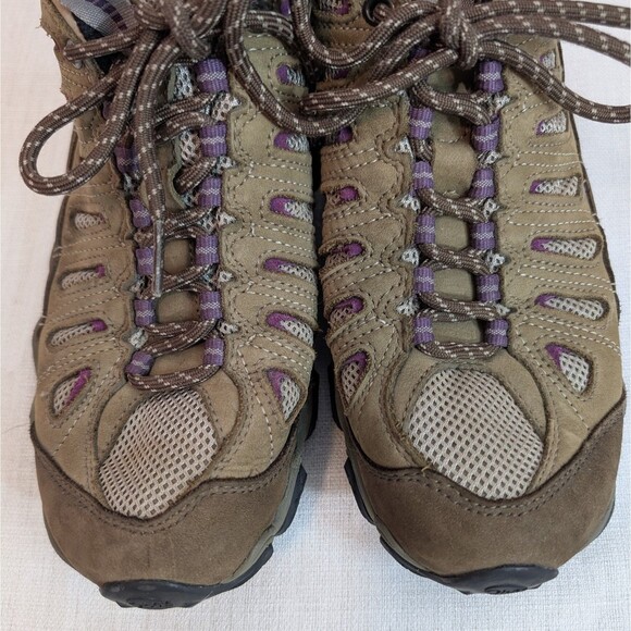 Oboz Sawtooth II Hiking Boots Women's Sz 10 Brown Tan Purple Waterproof Gorpcore - Picture 11 of 14